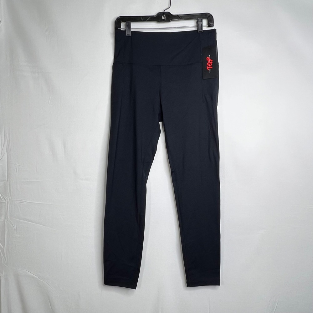 The Gym People Black Leggings Women L High Waisted Pockets Yoga Pants Workout